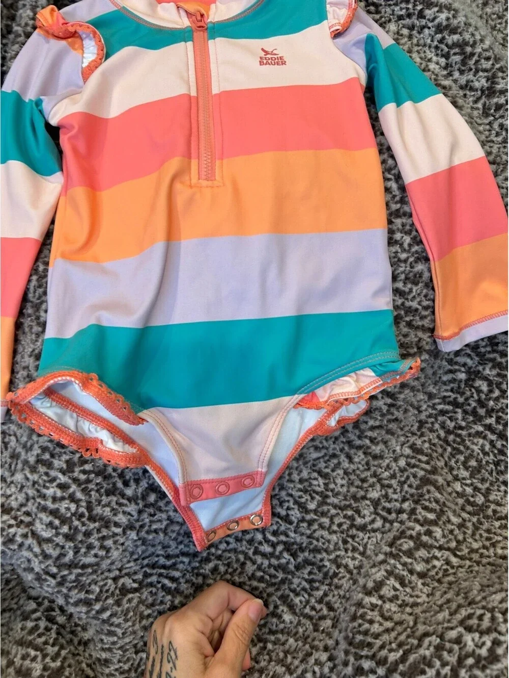 Eddie Bauer Kids Swim Summer Essentials Long Sleeve One Piece Swimsuit Size 24M